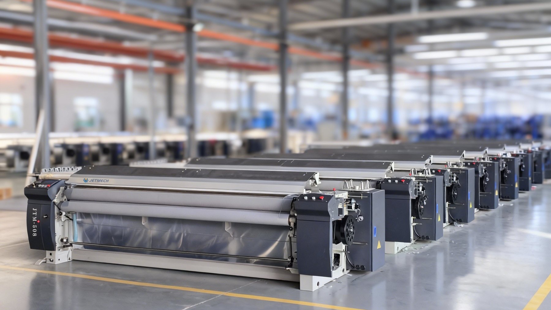 Overall front view of the JTM-508 waterjet loom